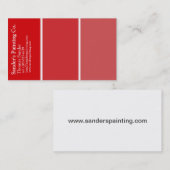 Carte de visite rouge de peintres (Devant / Derrière)