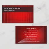 Carte de visite rouge de pointe (Devant / Derrière)