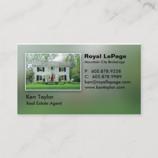 Carte de visite rouge de porte de la Maison