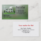 Carte de visite rouge de porte de la Maison (Devant / Derrière)