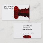 Carte de visite rouge de queue de homard de fruits (Devant / Derrière)