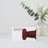 Carte de visite rouge de queue de homard de fruits (Debout devant)