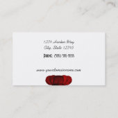 Carte de visite rouge de queue de homard de fruits (Dos)