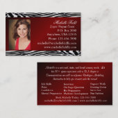 Carte de visite rouge de reconstitution historique (Devant / Derrière)