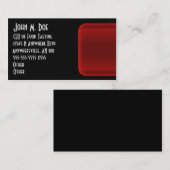 Carte de visite rouge de rectangle de gel (Devant / Derrière)