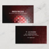 carte de visite rouge de rectangles (Devant / Derrière)