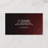 carte de visite rouge de rectangles (Dos)
