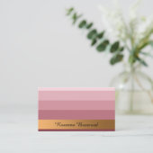 Carte De Visite Rouge de rose de gradient avec le texte d'or de (Debout devant)