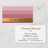 Carte De Visite Rouge de rose de gradient avec le texte d'or de (Devant / Derrière)