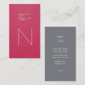 Carte De Visite Rouge de rouge à lèvres de mode de Groupon (Devant / Derrière)