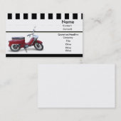 Carte de visite rouge de scooter (Devant / Derrière)