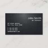 Carte de visite rouge de ski d'étiquette en métal (Dos)