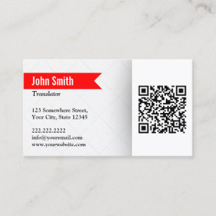 Carte de visite rouge de transcodeur de