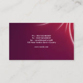 carte de visite rouge décoratif (Dos)