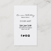 Carte De Visite Rouge dramatique du maquilleur | de yeux (Dos)