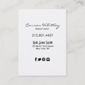 Carte De Visite Rouge dramatique du maquilleur | de yeux (Dos)