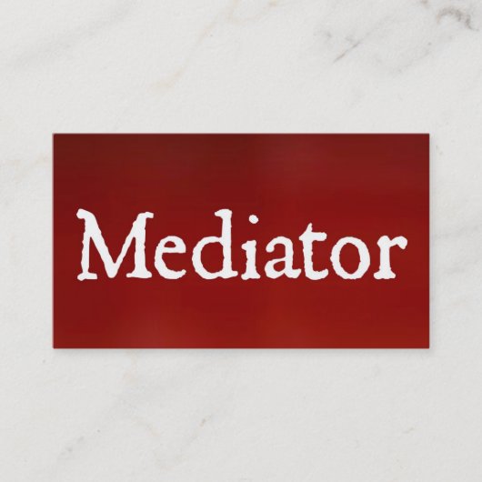 Carte de visite rouge du médiateur (Devant)