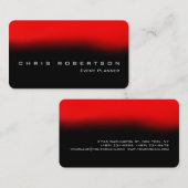 Carte de visite rouge du planificateur d'événement (Devant / Derrière)