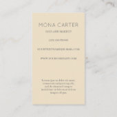 Carte de visite rouge du soleil d'art déco (Dos)