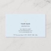 Carte De Visite Rouge élégant, bleu clair et blanc (Dos)