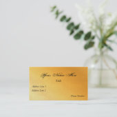 Carte de visite rouge élégant d'or (Debout devant)