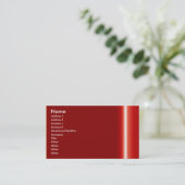carte de visite rouge élégante (Debout devant)