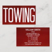 Carte de visite rouge en gras (Devant / Derrière)