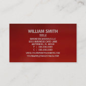 Carte de visite rouge enchérisseur (Dos)