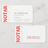 Carte De Visite Rouge équilibré et noir (Devant / Derrière)