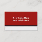 Carte De Visite  rouge et blanc (Dos)
