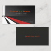 Carte de visite rouge et blanc gris d'entreprise (Devant / Derrière)