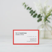 Carte De Visite Rouge et Blanc Minimal (Debout devant)