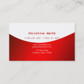 Carte de visite rouge et blanc minimal (Dos)