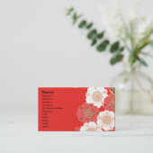 Carte De Visite Rouge et blanc Sakura Japonais Kimono (Debout devant)