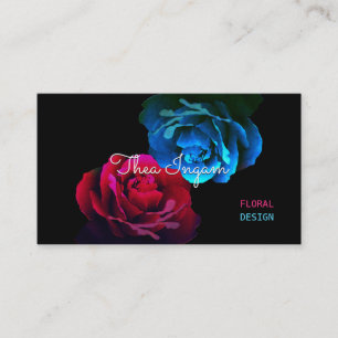 Carte De Visite Rouge et bleu