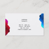 Carte De Visite Rouge et bleu (Dos)