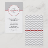 Carte De Visite Rouge et gris modernes (Devant / Derrière)