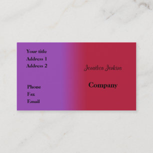 Carte De Visite Rouge et lilas