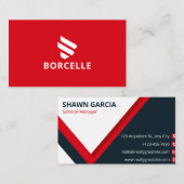 Carte de visite rouge et noir (Devant / Derrière)