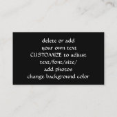 Carte De Visite Rouge et noir avec le monogramme (Dos)