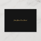 Carte de visite rouge et noir de dragon (Dos)