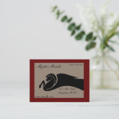 Carte de visite rouge et noir de Pegasus (Debout devant)