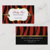 Carte de visite rouge et noir d'impression de (Devant / Derrière)