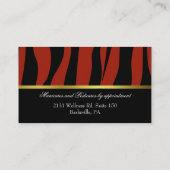 Carte de visite rouge et noir d'impression de (Dos)