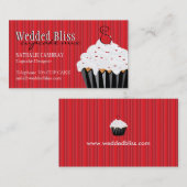 Carte de visite rouge et noir impertinent de petit (Devant / Derrière)