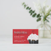 Carte de visite rouge et noir impertinent de petit (Debout devant)