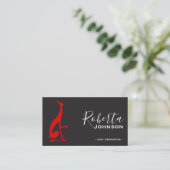 Carte De Visite Rouge et Noir Moderne Professionnel (Debout devant)