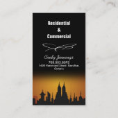 Carte de visite rouge et orange d'agent immobilier (Dos)