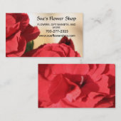 Carte de visite rouge faisant le coin de Foral (Devant / Derrière)