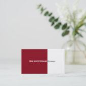 Carte de visite rouge foncé (Debout devant)